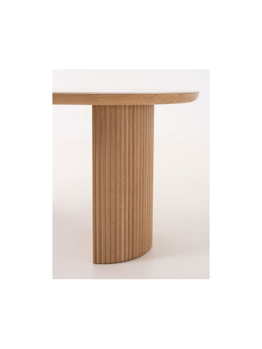 Mesa comedor chapa roble y porcelánico 200*90*75 cm