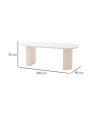 Mesa comedor chapa roble y porcelánico 200*90*75 cm