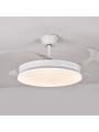 Ventilador Techo C/luz Volturno Blanco 4 Aspas Retráctiles
