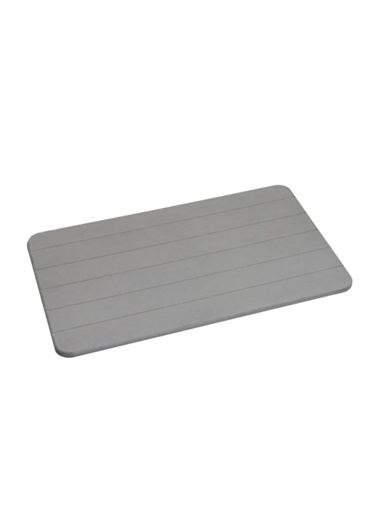 ALFOMBRA BAÑO DIATOMITA GRIS OSCURO 60 X 39 CM