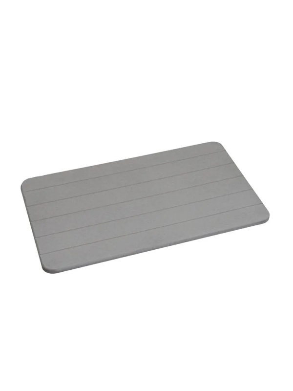 ALFOMBRA BAÑO DIATOMITA GRIS OSCURO 60 X 39 CM