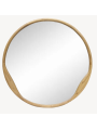 Espejo circular madera roble 90*90 cm