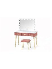 Tocador Rosa Terciopelo 100*40*77