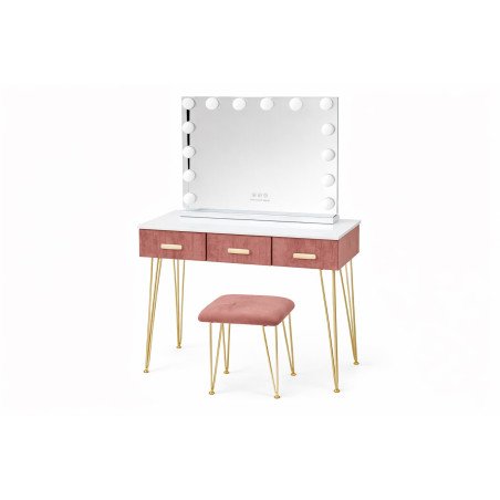 Tocador Rosa Terciopelo 100*40*77