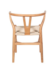 Silla C/brazos Madera Haya Natural Asiento de Cuerda