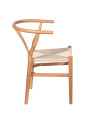 Silla C/brazos Madera Haya Natural Asiento de Cuerda