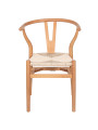 Silla C/brazos Madera Haya Natural Asiento de Cuerda