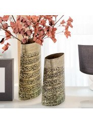 Jarrón Aluminio Dorado