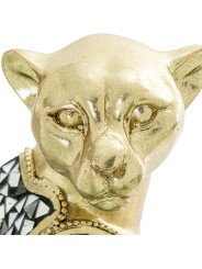 Figura Guepardo Resina Dorada