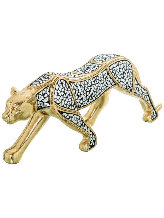 Figura Resina Guepardo Dorado