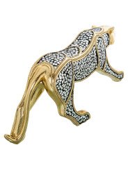 Figura Resina Guepardo Dorado