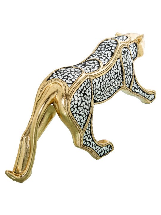 Figura Resina Guepardo Dorado