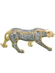 Figura Resina Guepardo Dorado