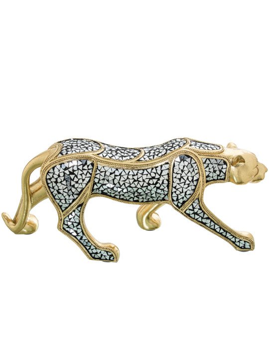 Figura Resina Guepardo Dorado