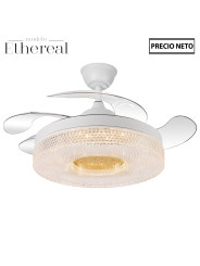 Ventilador Techo C/luz 4 Aspas Retráctiles Blanco Ethereal