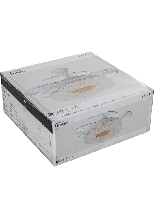 Ventilador Techo C/luz 4 Aspas Retráctiles Blanco Ethereal