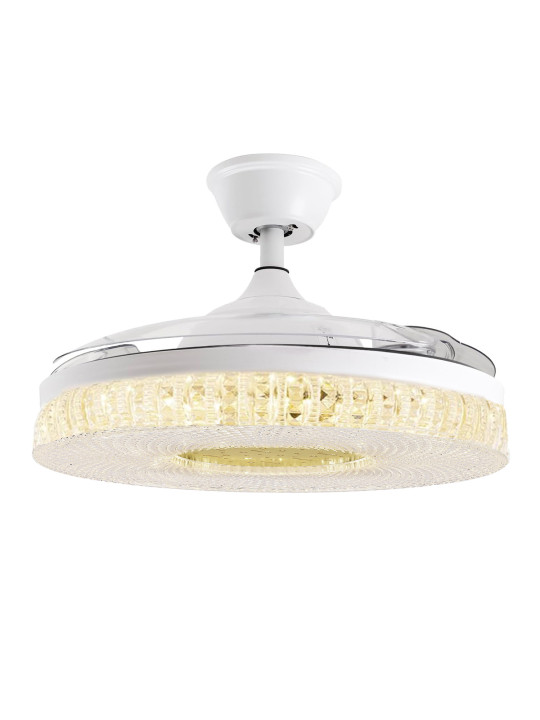 Ventilador Techo C/luz 4 Aspas Retráctiles Blanco Ethereal
