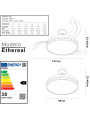 Ventilador Techo C/luz 4 Aspas Retráctiles Blanco Ethereal