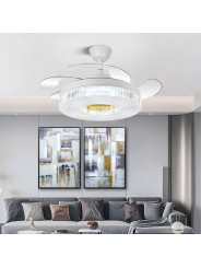 Ventilador Techo C/luz 4 Aspas Retráctiles Blanco Ethereal