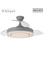 Ventilador Techo C/luz 3 Aspas Retráctiles Gris Whisper