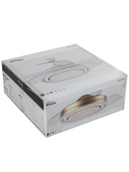 Ventilador Techo C/luz 3 Aspas Retráctiles Gris Whisper