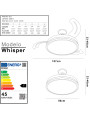 Ventilador Techo C/luz 3 Aspas Retráctiles Gris Whisper