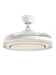 Ventilador Techo C/luz 3 Aspas Retráctiles Blanco Whisper