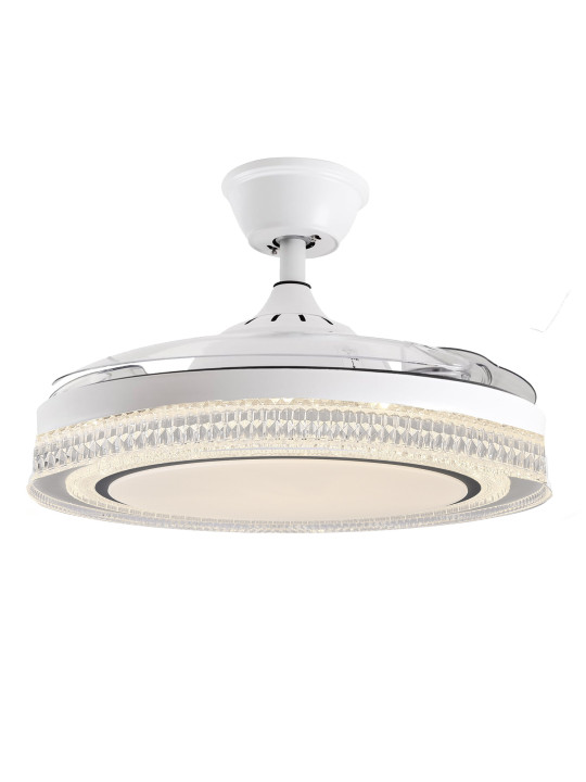 Ventilador Techo C/luz 3 Aspas Retráctiles Blanco Whisper