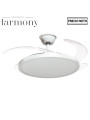 Ventilador Techo C/luz 3 Aspas Retráctiles Blanco Harmony