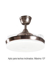 Ventilador Techo C/luz 3 Aspas Retráctiles Cromado Nexus