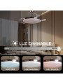 Ventilador Techo C/luz 3 Aspas Retráctiles Cromado Nexus