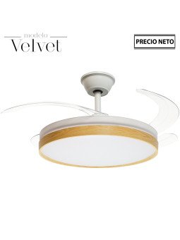 Ventilador Techo C/luz 3 Aspas Retráctiles Velvet