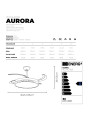 Ventilador Techo C/luz 4 Aspas Retráct. Negro/madera Aurora