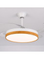Ventilador Techo C/luz 4 Aspas Retráct.blanco/madera Aurora