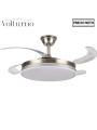 Ventilador Techo C/luz 4 Aspas Retráctiles Plateado Volturn