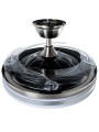 Ventilador Techo C/luz 4 Aspas Retráctiles Plateado Volturn