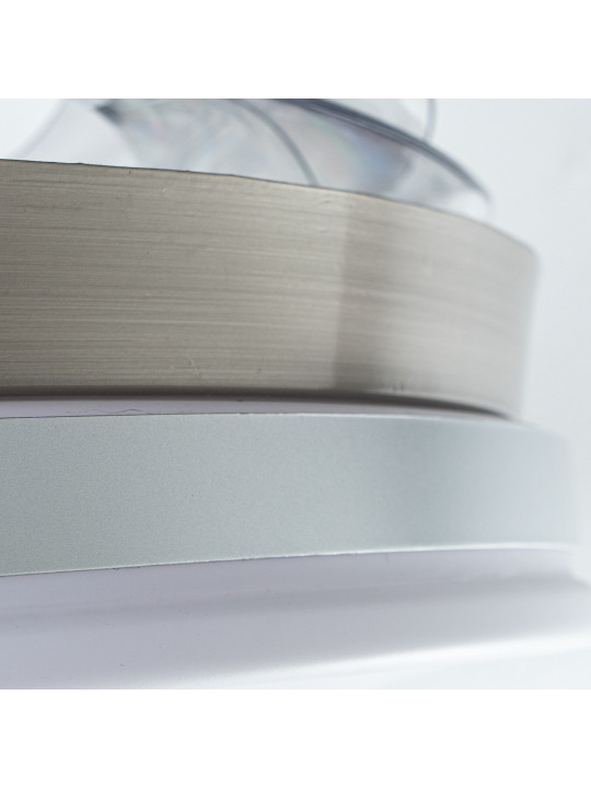 Ventilador Techo C/luz 4 Aspas Retráctiles Plateado Volturn