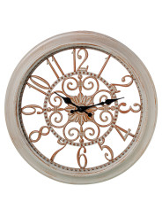 Reloj Pared 40cm Acrílico Blanco/dorado