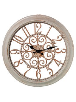 Reloj Pared 40cm Acrílico Blanco/dorado