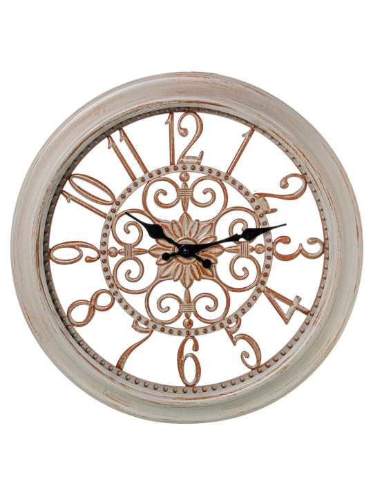 Reloj Pared 40cm Acrílico Blanco/dorado
