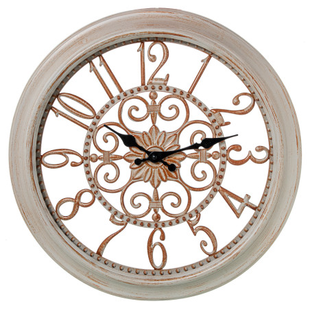 Reloj Pared 40cm Acrílico Blanco/dorado