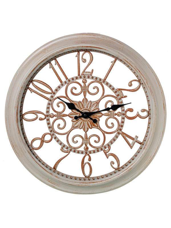 Reloj Pared 40cm Acrílico Blanco/dorado