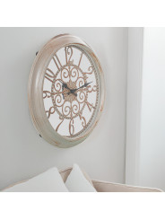 Reloj Pared 40cm Acrílico Blanco/dorado
