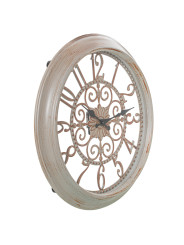 Reloj Pared 40cm Acrílico Blanco/dorado