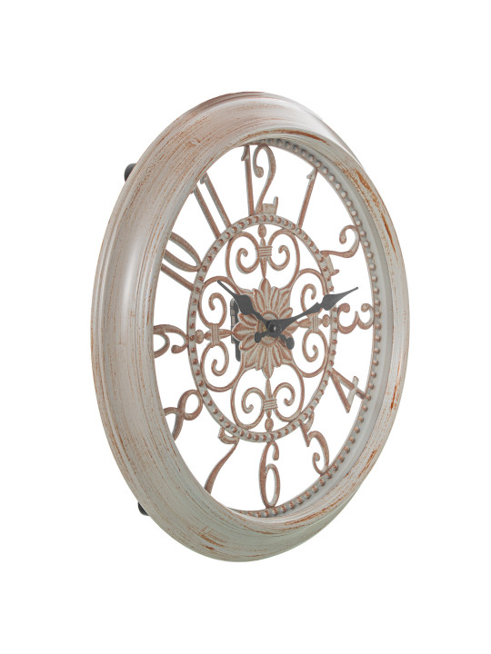 Reloj Pared 40cm Acrílico Blanco/dorado