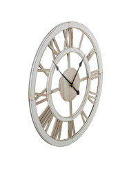 Reloj Pared Madera 60cm Manecillas de Aluminio
