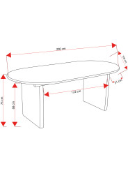 Mesa Comedor Madera Mango Rectangular