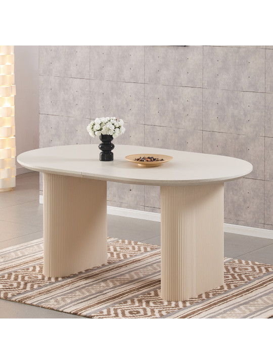 Mesa Comedor Madera Extensible Color Beige +95084